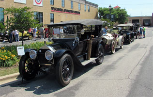 A view of some of the cars at the 2016 KisselKar Klub Meet. About 10 Kissel vehicles, some brought from as far as California, were proudly displayed in front of the Wisconsin Automotive Museum. Kissel owners from as far as Australia attended this event marking the 110-year anniversary of the founding of the Kissel Motor Car Company.